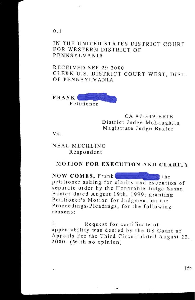 Federal Court Motion